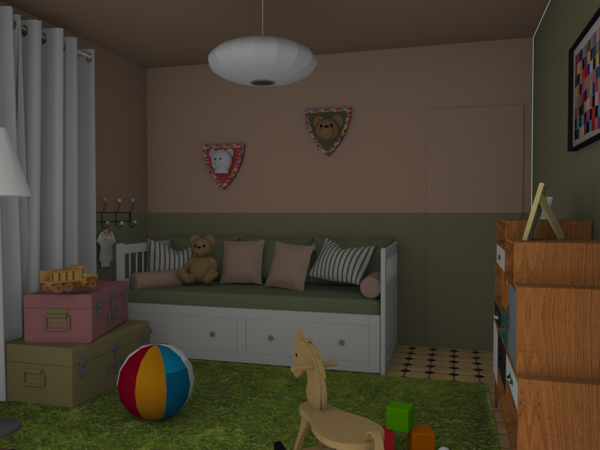 Relooking chambre enfant visuel 3D Chaux Room
